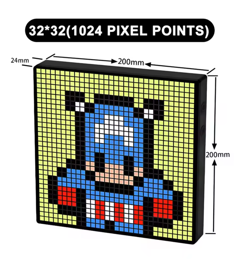 RetroSammler LED Pixel Display mit Bluetooth & App-Steuerung