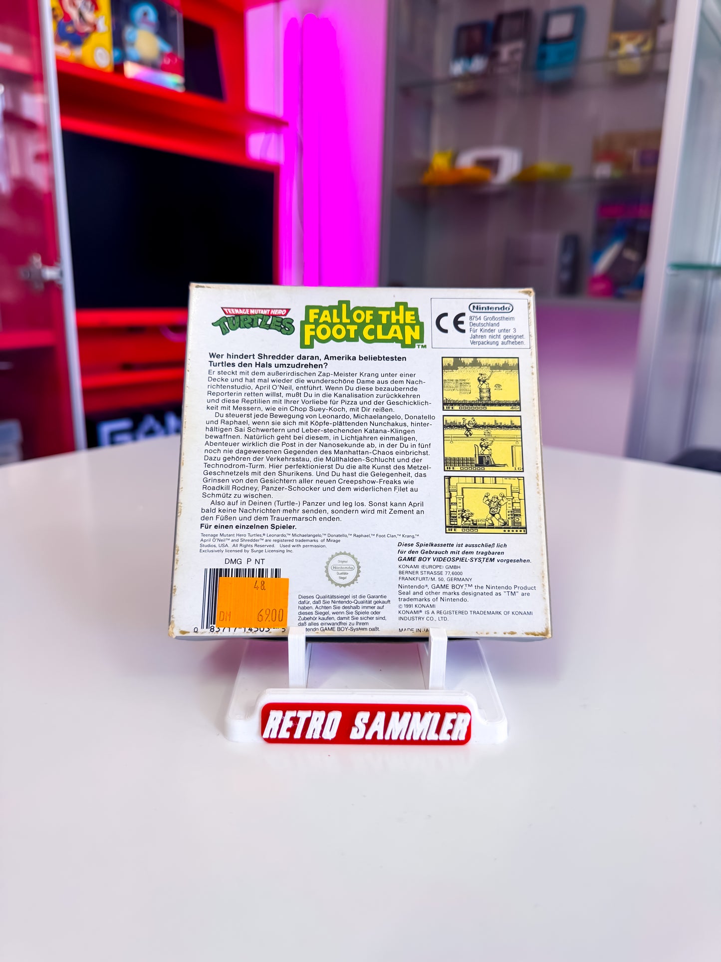 Teenage Mutant Hero Turtles: Fall of the Foot Clan (Game Boy) – CIB mit Kassenbon