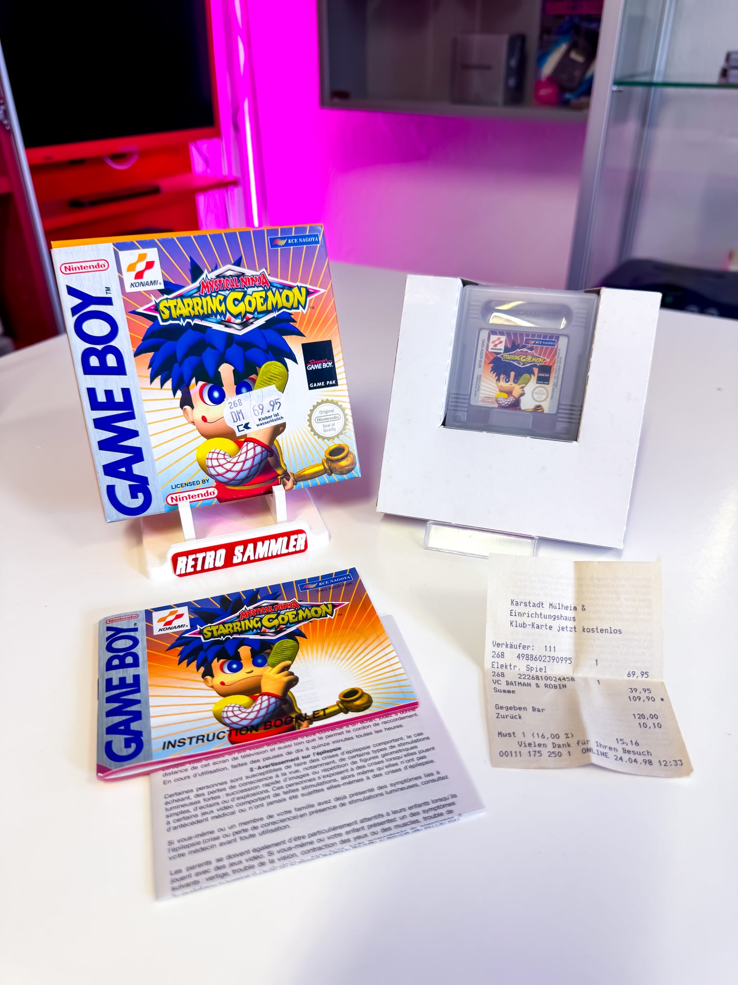 Mystical Ninja Starring Goemon (Game Boy) – CIB mit Kassenbon
