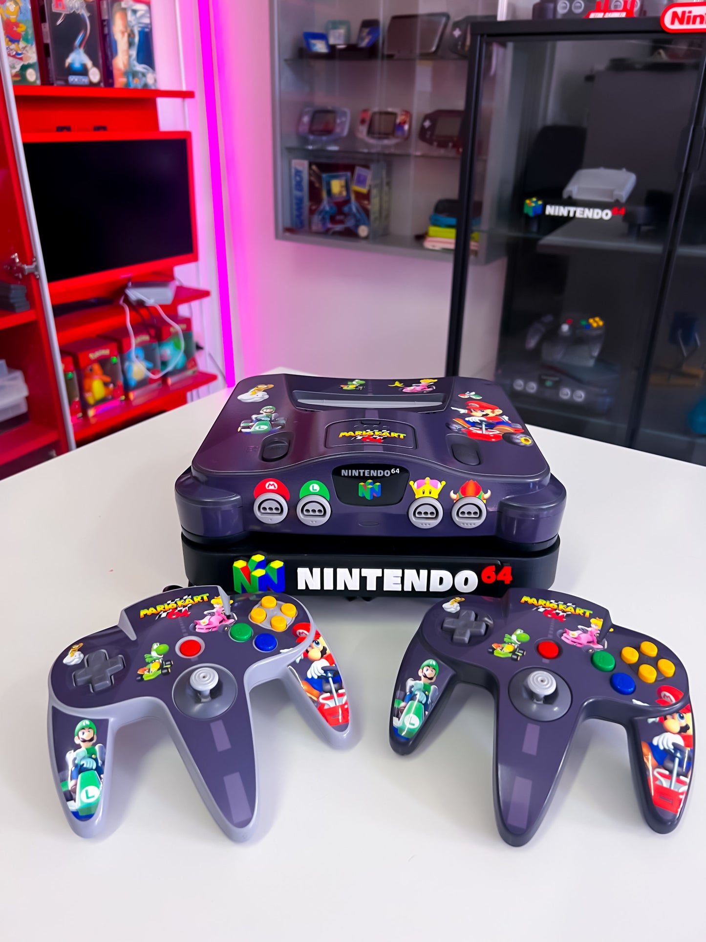 Nintendo 64 Konsole im Mario Kart Design - N64