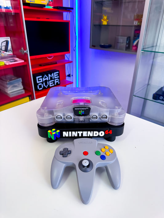 Nintendo 64 Konsole - White Clear Transparent mit Expansion Pak