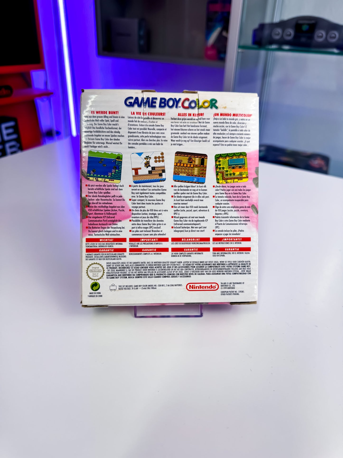 GameBoy Color Bromberrot mit OVP - Schöner Zustand