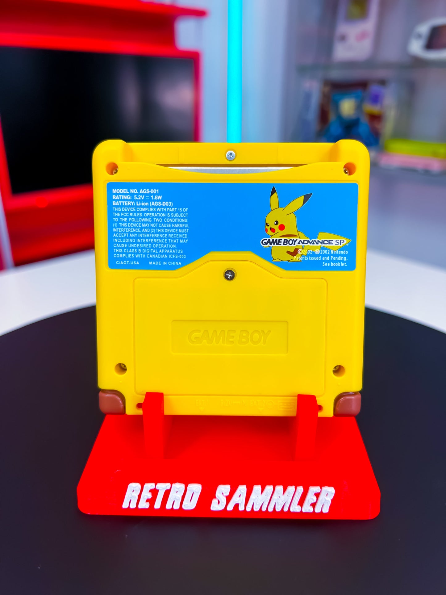 GameBoy Advance SP – Pikachu Schweif Haptik AGS 101 Custom