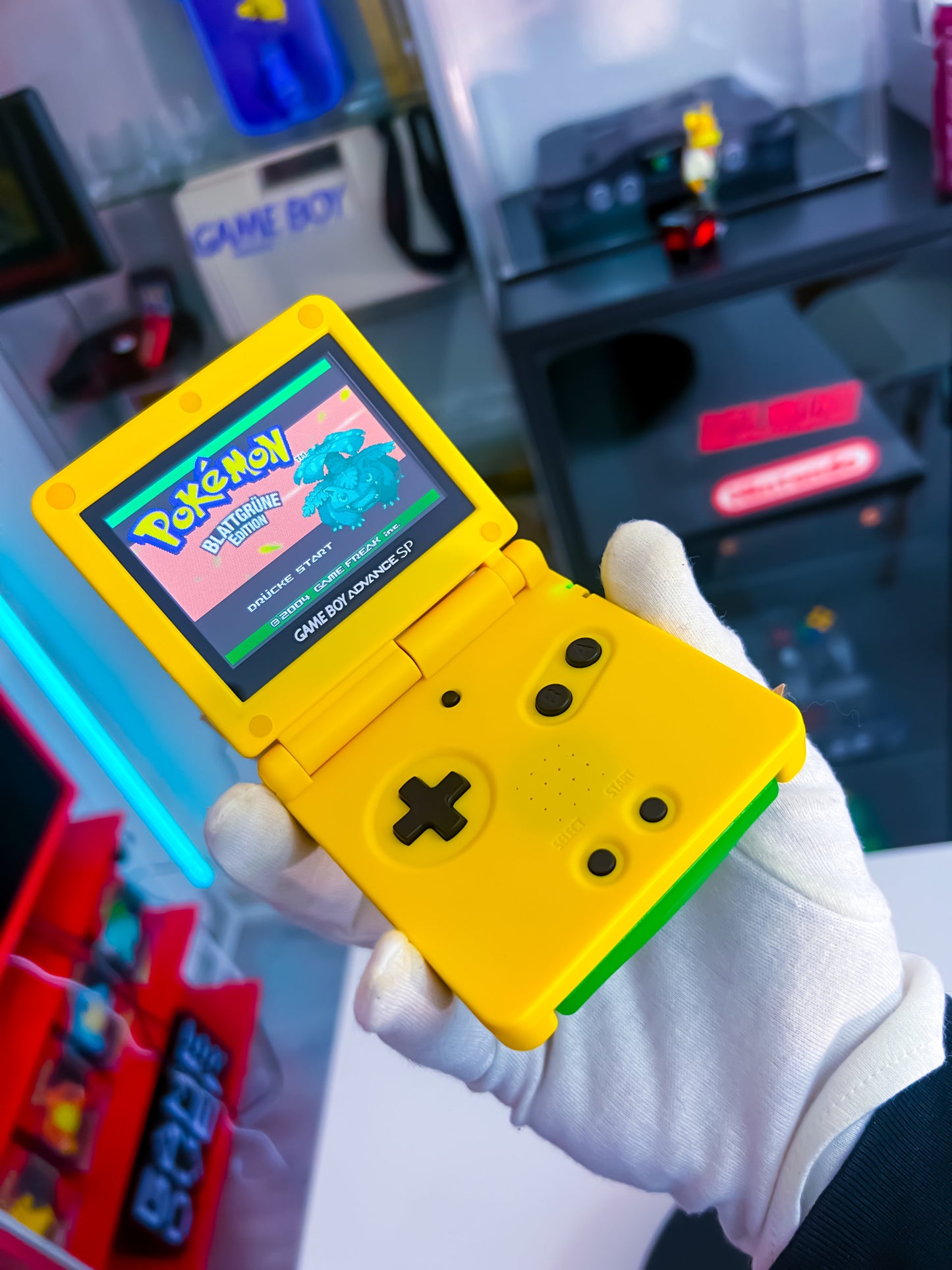 GameBoy Advance SP – Pikachu Schweif Haptik AGS 101 Custom
