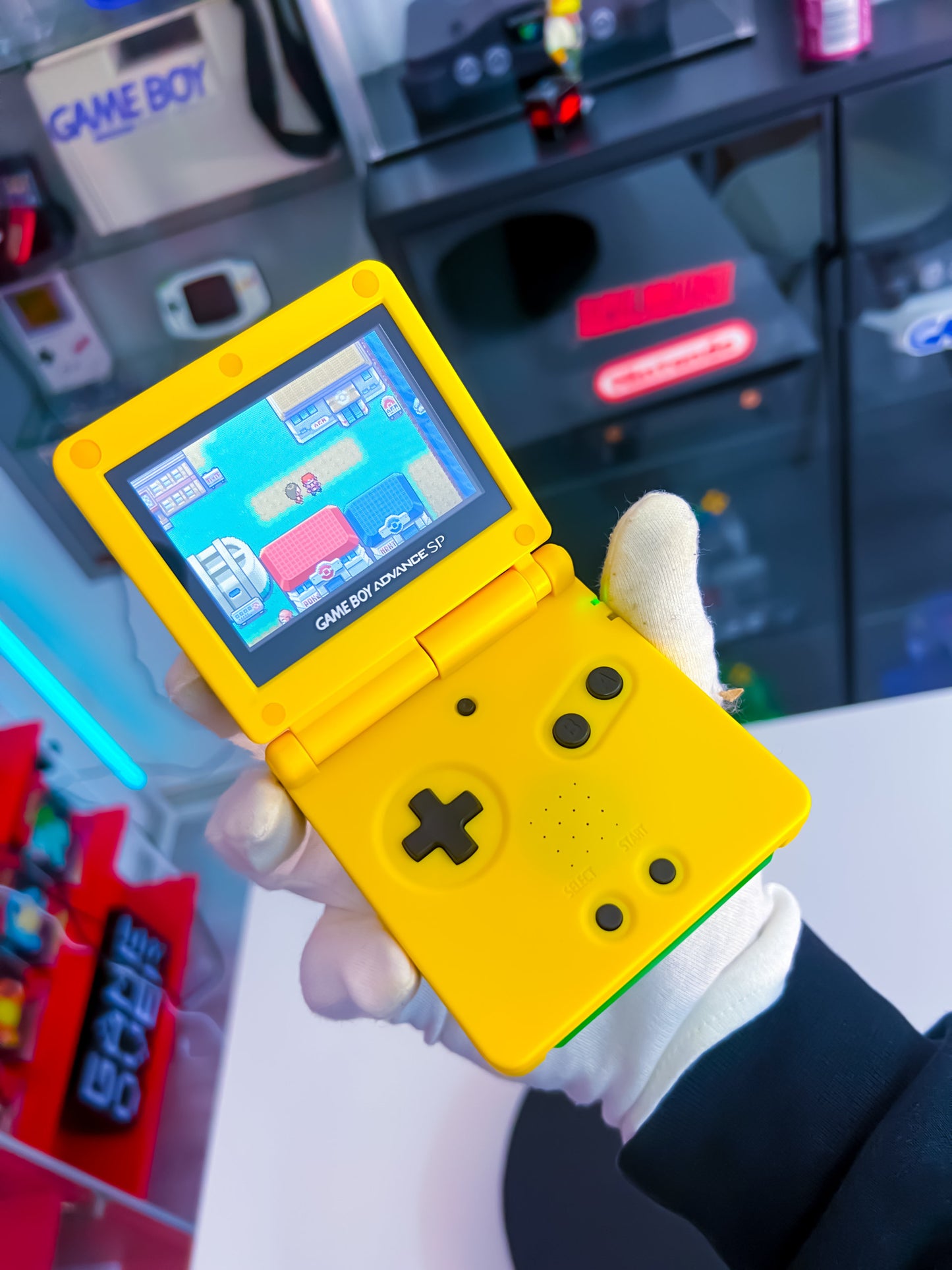 GameBoy Advance SP – Pikachu Schweif Haptik AGS 101 Custom
