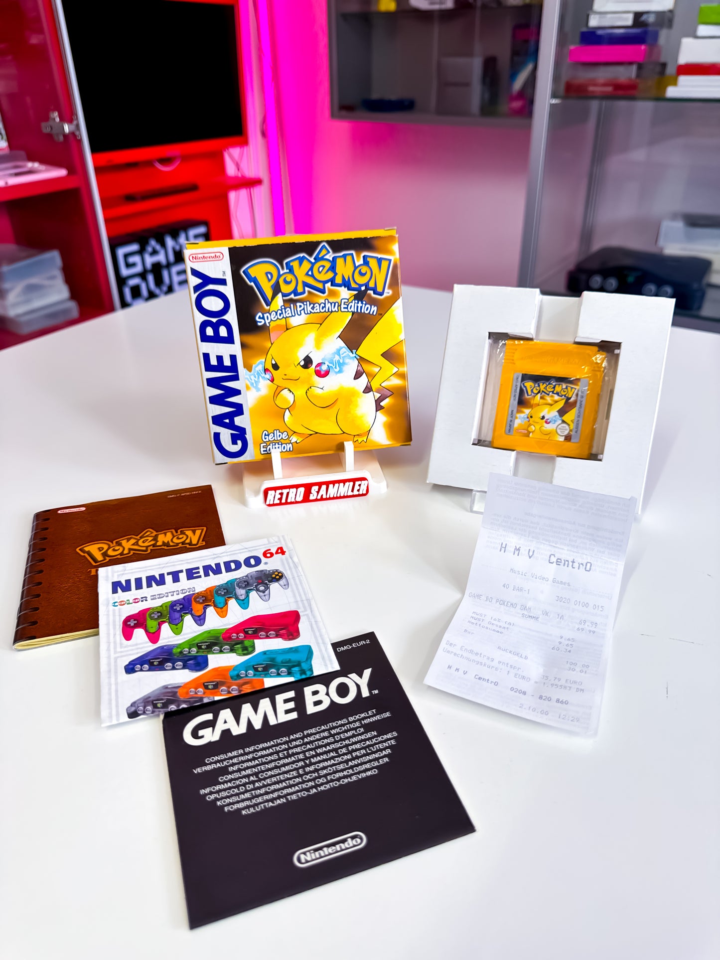 Pokémon Gelbe Edition – Game Boy | OVP | CIB | Sammlerzustand mit Kassenbon