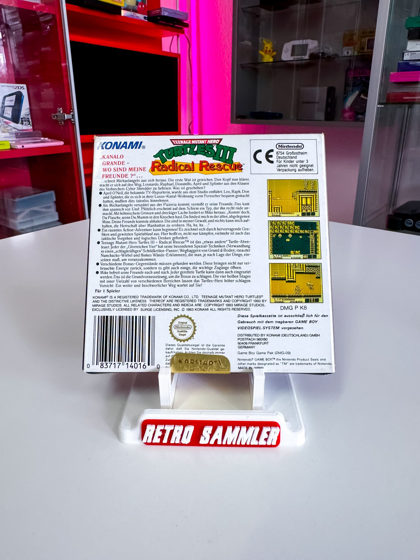 Turtles III: Radical Rescue – Game Boy, vollständig (CIB), mit Originalverpackung und Kassenbon im Sammlerzustand: