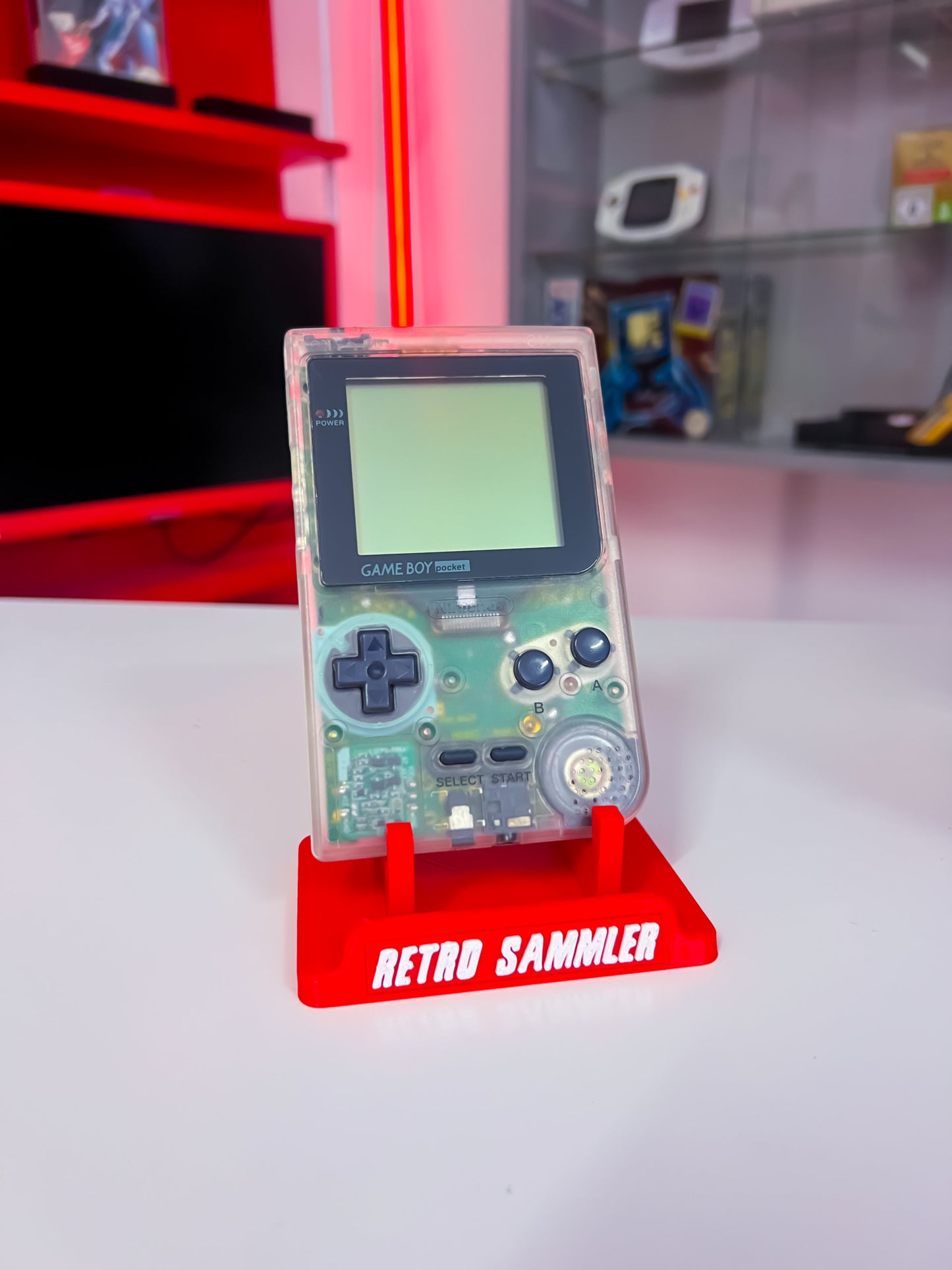 GameBoy Pocket Transparent mit Originaler Acrylbox