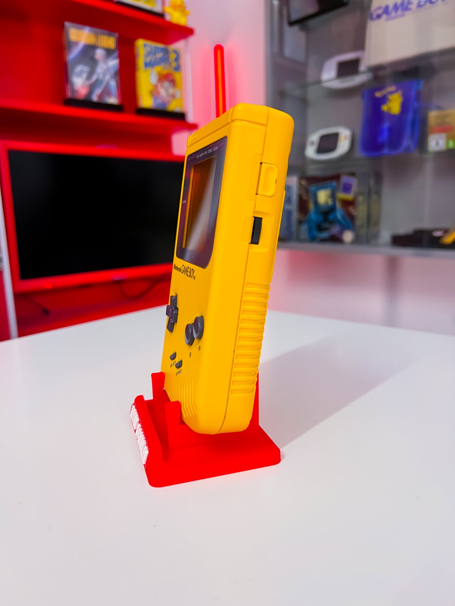 GameBoy Classic DMG in Gelb Banana Jim mit Acrylbox