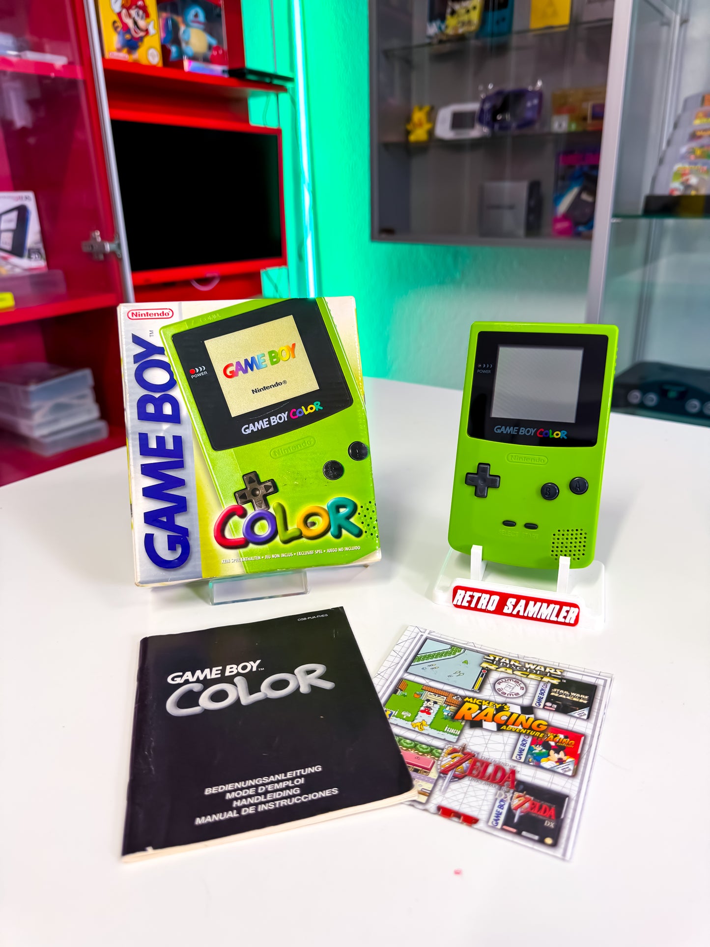 Game Boy Color – Lime Green | OVP | inkl. Acryl Case
