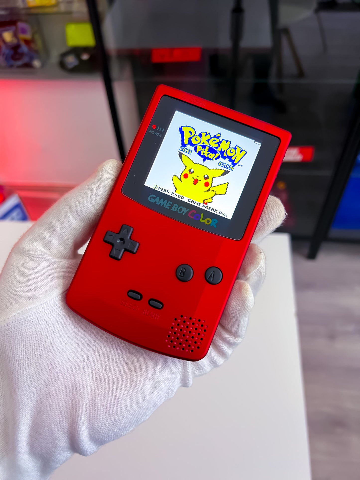 GameBoy Color mit IPS Display - Scarlet Red