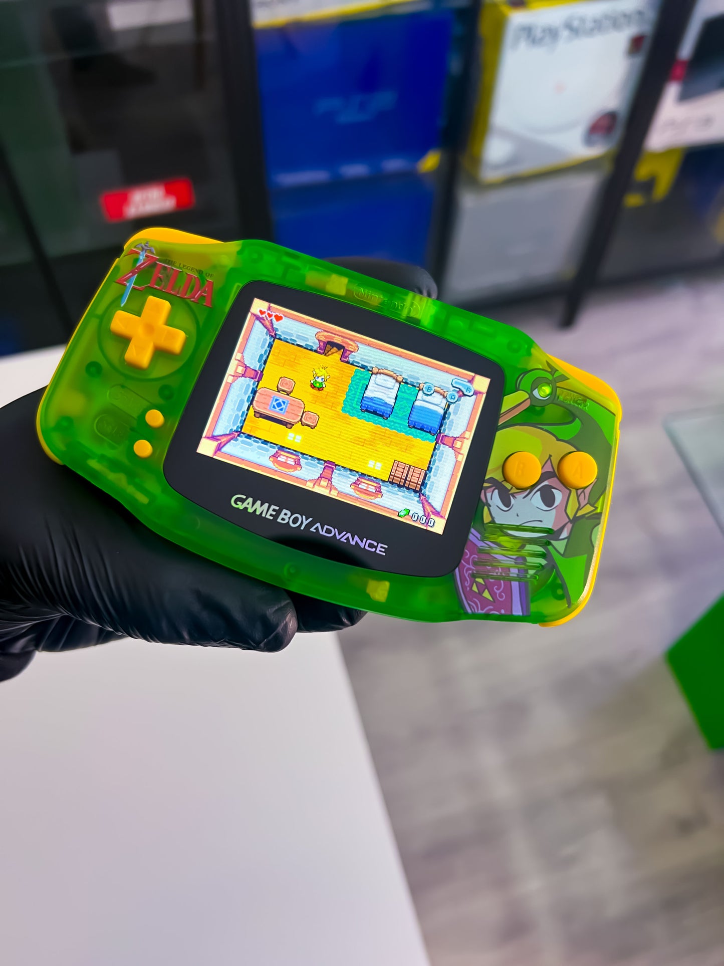 GameBoy Advance im Zelda Design mit IPS Display