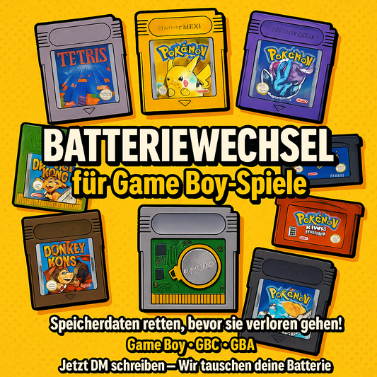 Premium-Service: Batteriewechsel mit Spielstand-Übertragung + Backup Pokemon Editionen