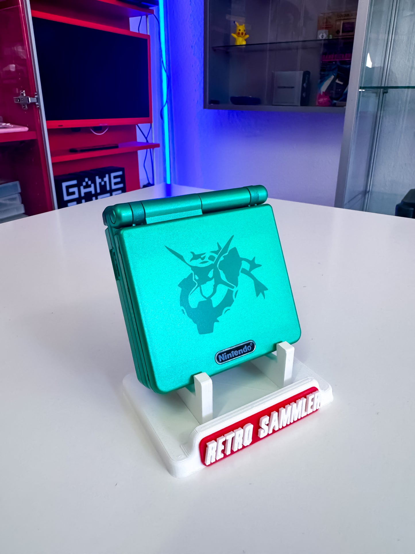 GameBoy Advance SP Rayquaza mit IPS Display V5