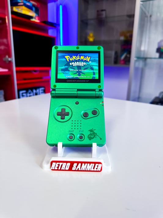 GameBoy Advance SP Rayquaza mit IPS Display V5