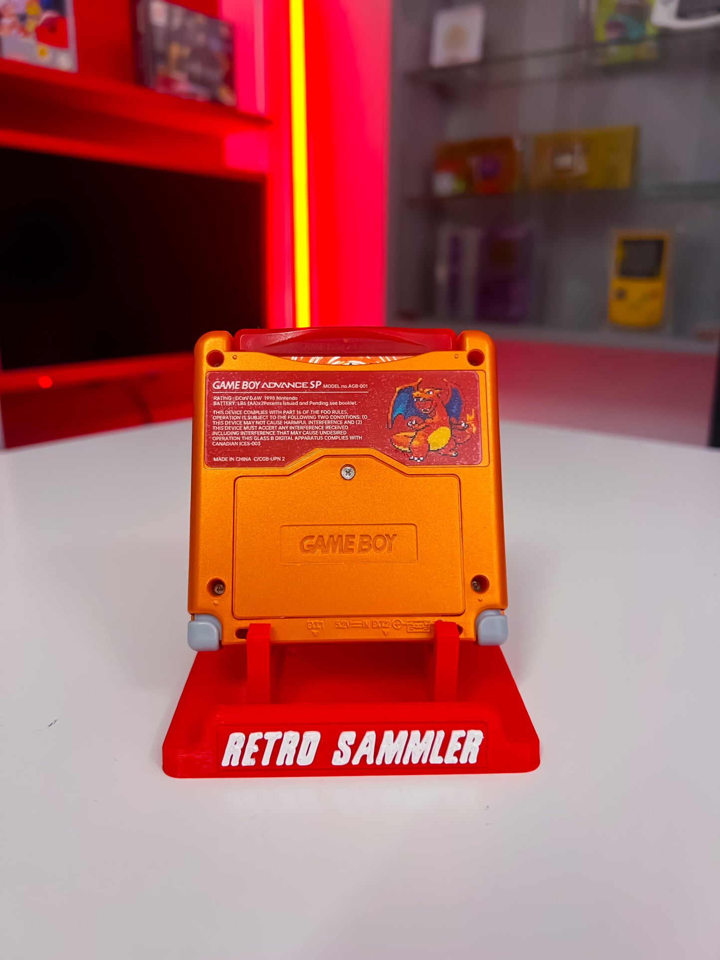 GameBoy Advance SP - Im Glurak Design Custom