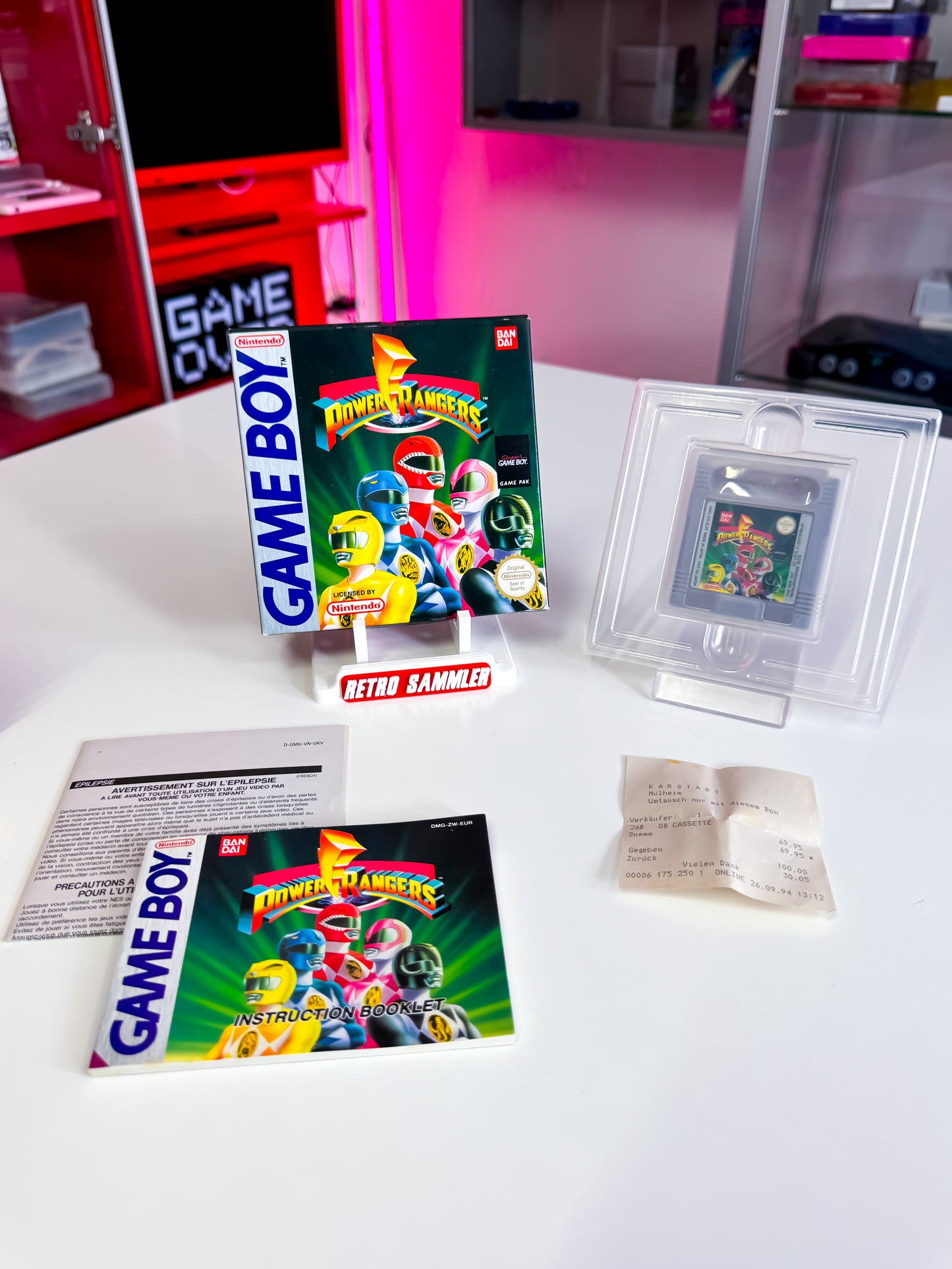 Power Rangers – Game Boy Classic | CIB | Sammlerzustand mit Kassenbon