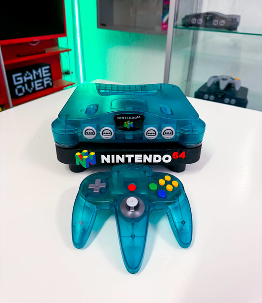 Nintendo 64 Konsole Clear Blue - Blau Transparent - N64