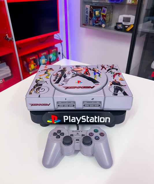 PlayStation 1 Konsole im Tekken Design (Custom)