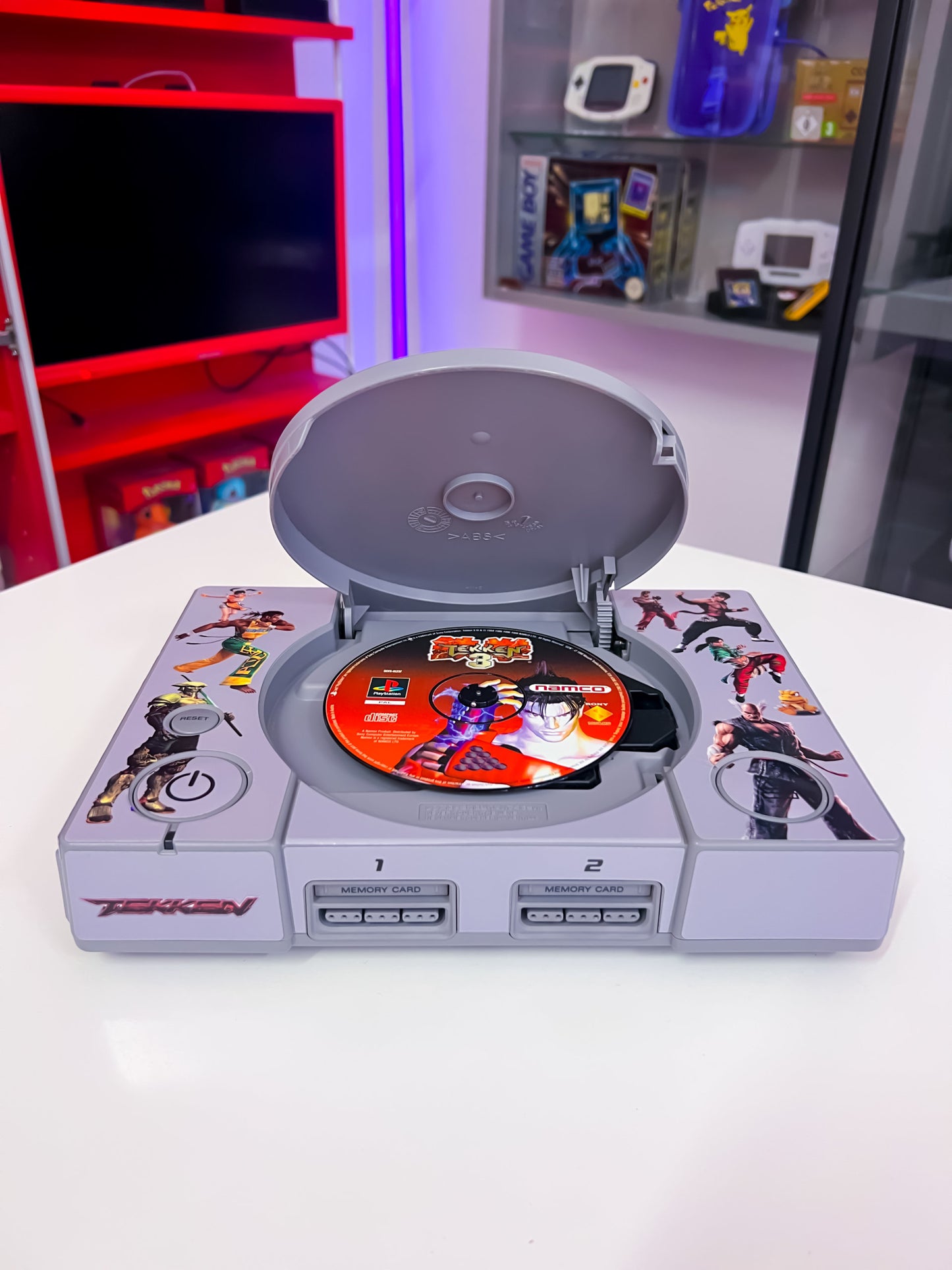 PlayStation 1 Konsole im Tekken Design (Custom)