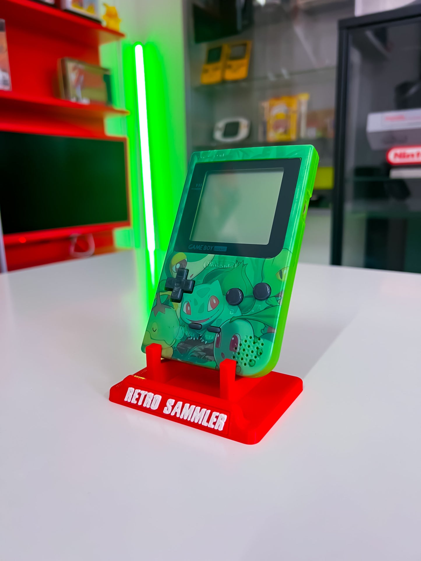 GameBoy Pocket (Custom) mit Bisasam Design