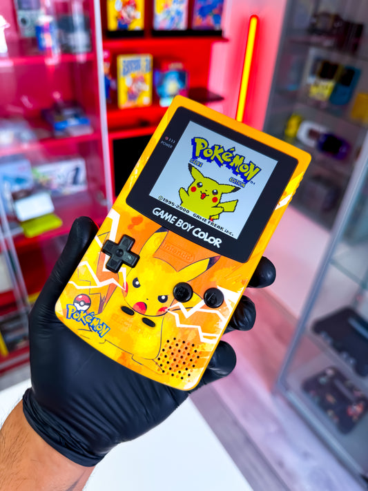 Game Boy mit IPS Display + Touch - Pikachu Edition Custom