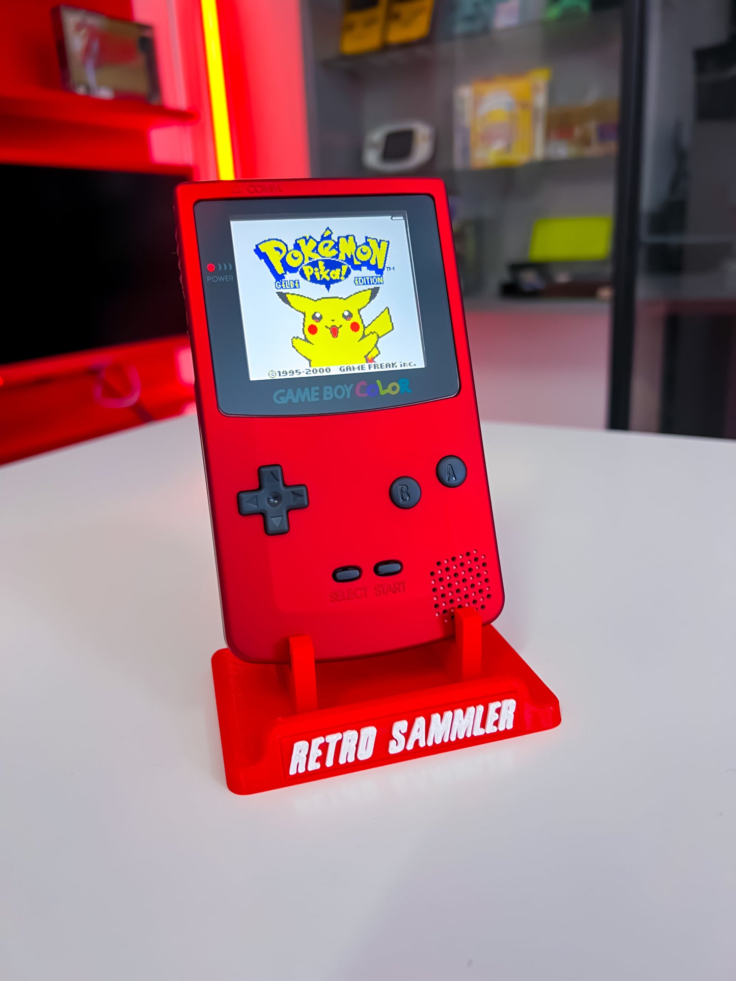 GameBoy Color mit IPS Display - Scarlet Red