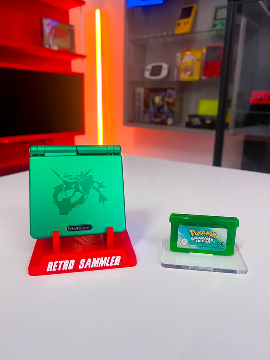 GameBoy Advance SP Rayquaza mit Pokemon Smaragd Original Edition