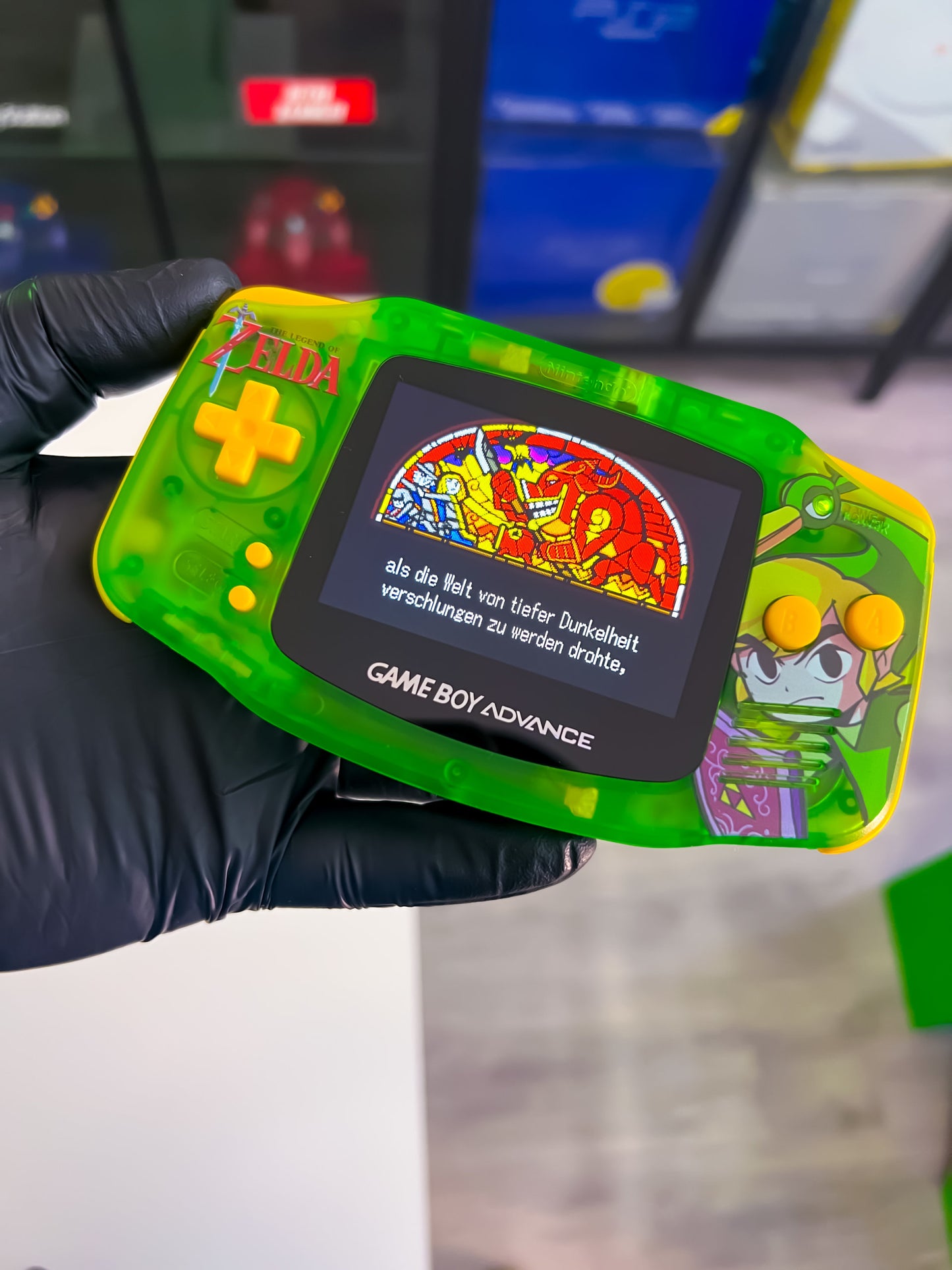 GameBoy Advance im Zelda Design mit IPS Display